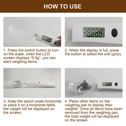 Cuchara medidora digital con pantalla LCD (0,5-300 gramos)